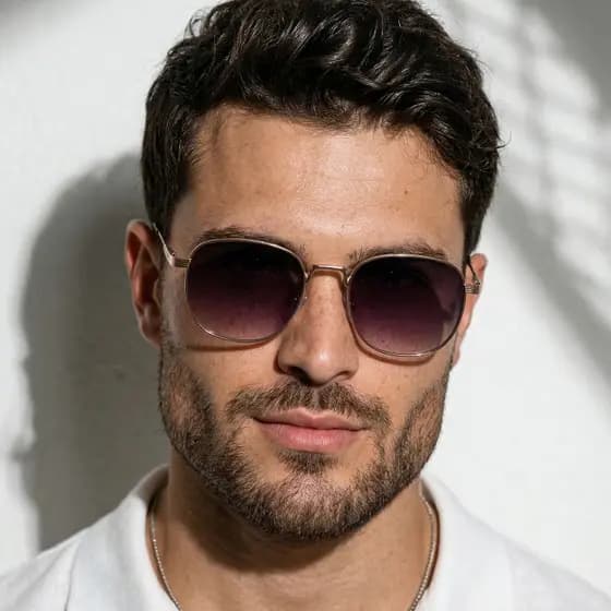 Oculos de Sol Redondo Premium Rose Degradê Classico Elegante Tendencia uv400 Masculino Feminino
