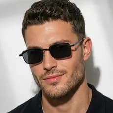 Óculos de Sol Retangular Premium Tendencia Fino Classico Vintage Retro uv400 Masculino Feminino