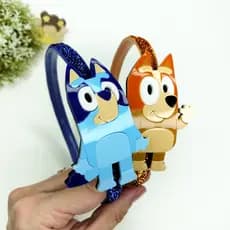 Tiara BLUEY e BINGO Acrílico ALTA QUALIDADE / Acessório Infantil / Arco / Arquinho