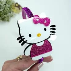 Tiara Hello Kitty Acrílico ALTA QUALIDADE / Arco Infantil Gatinha Branca