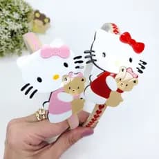 Tiara Hello Kitty Acrílico Alta Qualidade / Arco Infantil Gatinha Ursinho Coração / Presente Aniversário