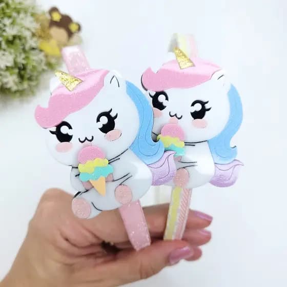 Tiara Unicórnio ALTA QUALIDADE / Acrílico / Acessório de Cabelo / Arco Infantil / Unicorn