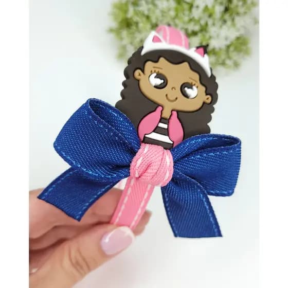 Tiara da Gabby com Laço Jeans ALTA QUALIDADE