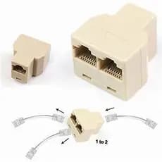 Adaptador Duplicador Para Cabo De Rede Rj45 LAN Ethernet Fêmea - emenda