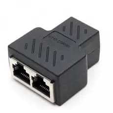 Adaptador distribuidor Cabo de Rede 1 a 2 vías Rj45 metal 1x2 - yrj45