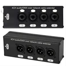 Kit - Par Extensor Xlr Macho P10 Femea, Dmx - 4 Canais Rj45