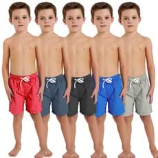 Kit 5 Bermudas Infantil Lisa Menino Tamanho 2 ao 8 Roupas Infantis Promoção
