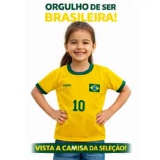 Camiseta Infantil do Brasil Feminina