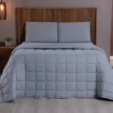 Cobre leito Cama Casal Padrão 2,50x2,20 Malha 100% Algodão Dupla face 3 peças