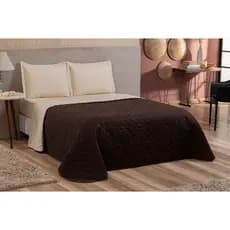 Colcha Cobre Leito Dupla Face Queen Com Fronhas Mateladas 3 Peças