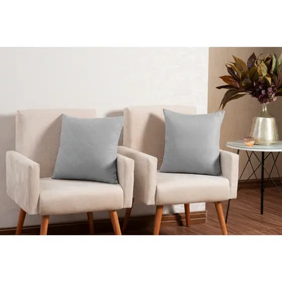Jogo Par De Almofadas Mateladas 45cm x 45cm Para Sofá Sala Decoração