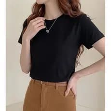 Camiseta Feminina Manga Curta 100% Algodão Manga Curta Várias Cores