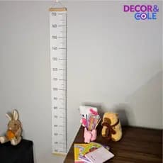Régua de Crescimento Infantil Decorativa para Quarto de Criança em Canvas 30cm a 1,70m
