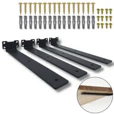 Kit 4 Suportes  Para Prateleira Mão Francesa Invisível Inverso Estilo Moderno Aço Resistente 30cm