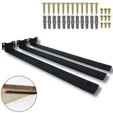 Kit 3 Suportes de Prateleira 40cm Fixação Suspensa de Parede Estilo Versátil Aço Alta Durabilidade