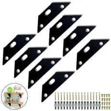 Kit 8 Suportes De Prateleira Mão Francesa De Parede Aço Reforçado Design Moderno Formato Trapézio