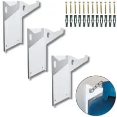 Kit 3 Suportes De Parede Estilo Moderno Suspenso Aço Alta Resistência Para Botijão De Gás