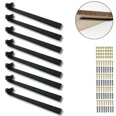 8 Cantoneiras 35cm Design Embutido Fixação Oculta Para Prateleira Suspensa Mão Francesa Aço