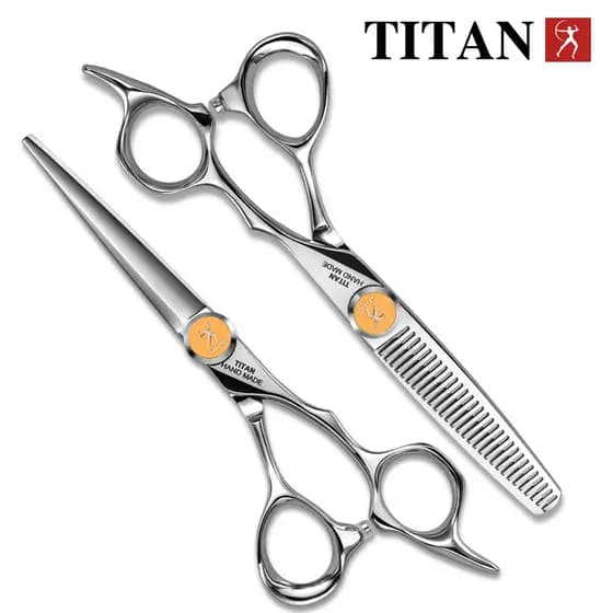 Titan Tesoura De Cabelo Profissional Desbaste Corte Barbeiro Cabeleireiro