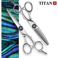 TITAN Tesoura De Barbeiro Profissional Cabeleireiro Corte Desbaste Cabelo 6 Polegadas