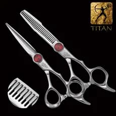 Tesoura De Cabeleireiro Titan Cabelo De 6 Polegadas Barbeiro Profissional Desbaste Para Corte