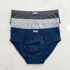 Kit 3 Cueca Nawes Plus Size G1 Ao G4 Slip Masculina 100% Algodão Tradicional Normal Cavada Dia a Dia