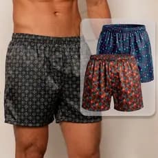 Kit 2 Samba Canção Masculino Microfibra Estampas Cores Variadas Short Dormir Confortável Pijama