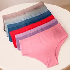 Kit Calcinha Calçola Cotton Confortável Cintura Alta Algodão Senhora Pós Parto Revenda
