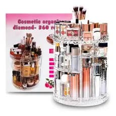 Organizador de maquiagem Giratório 360º Acrílico Suporte de Cosméticos