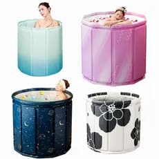 Banheira Dobrável SPA Adulto Ofurô Portátil 254L Banheira Térmica PVC Reforçado Compacta Pequena Relaxante Anti Estresse