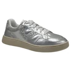 Tênis Couro Feminino Cival Shoes Prata