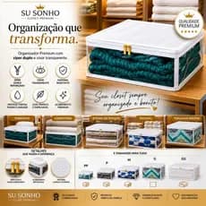 Organizador Multiuso/Saco Embalagem Com Zíper PVC Transparente Do PP ao GG - SU Sonho da Utilidades