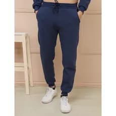 calça  Moletom Sólido Cintura Com Cordão Calças De Treino