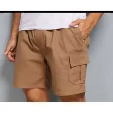Bermuda short masculina jogger sarja cargo com bolso basico verao