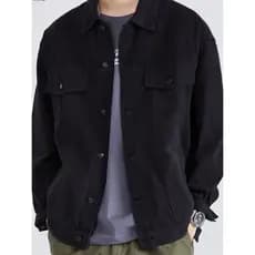 clássica jaqueta jeans masculina  preta Personalização exclusiva, uma jaqueta jeans preta única e especial.