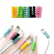 Protetor De Cabo Espiral Linha De Dados Bobinador De Silicone Protetora Android De Carregamento USB