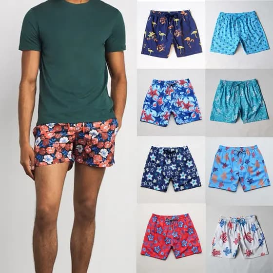 Shorts De Surf Impermeáveis Masculinos , Bermuda De Praia De Secagem Rápida , Estiramento De 4 Vias