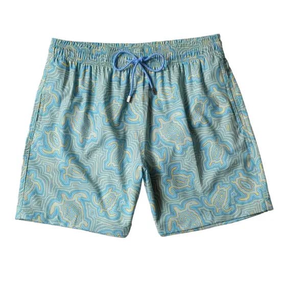 Shorts de praia masculinos estilo estampado calção de banho elástico de secagem rápida pode ser lançado calças de três p