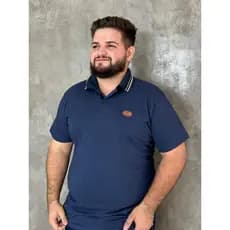 Camisa Camiseta Gola Polo Bordada Algodão Malha Fio 30 Manga Curta Moda Masculina Estilo Casual
