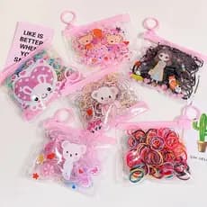 Kit100 pequena faixa de borracha infantil mini faixa de cabelo faixa de borracha faixa de cabelo