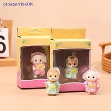 [newpros] Bonecas Da Família Sylvanian Membros Fofos De Desenhos Animados Personagens De Mobilidade Estatueta Brinquedos