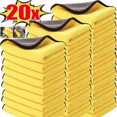 20 Pçs Dupla Face Panos De Microfibra Do Carro Super Absorvente Lavagem Secagem Toalhas Limpeza Auto Detalhando Toalha T