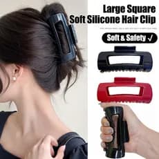 Grampos De Cabelo De Tubarão De Silicone Macio Para Mulheres Clipe Elástico Protetor Cabeça Traseira Durável Flexível Ga