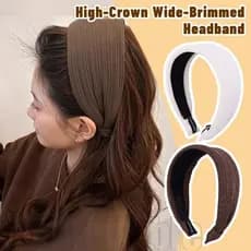 Faixa De Cabeça Listrada De Borda Larga Da Moda Coreana-Acessórios De Chapéu Elegantes INS-Cabelo Espessada De Lado Larg