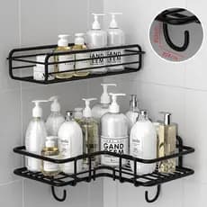 KIT 2 Suportes organizadores para banheiro porta shampoo artigos de cozinha decoração