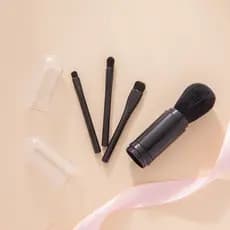 Conjunto De Pincéis De Maquiagem Retrátil 4 Em 1 Portátil / Mini Pincel De Blush E Sombra
