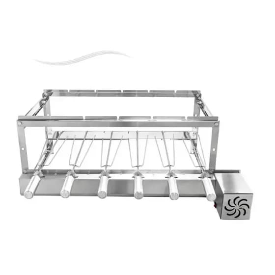 Churrasqueira Giratória Grill  Inox 6 Espetos