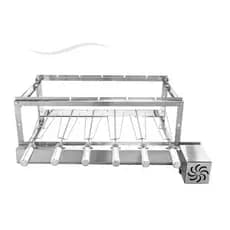 Churrasqueira Giratória Grill  Inox 6 Espetos