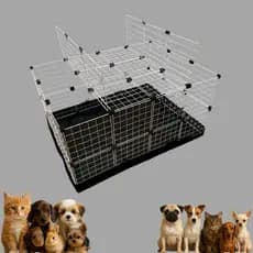 Cercado Pet 30x30 Estrutura 2 Fileiras com Tapete Incluso 2 Tampas Seguras