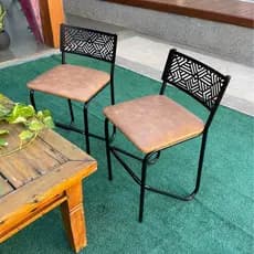 Kit 2 Banqueta Baixa Reforçada em Aço Perfeita para Cozinha, Balcão e Ambiente Gourmet